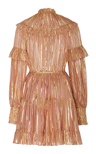 Shop Ulla Johnson Averil Tinsel Mini Dress In Pink