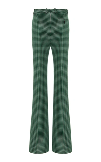 Shop Givenchy Checked Wool-crepe Straight-leg Pants In Plaid