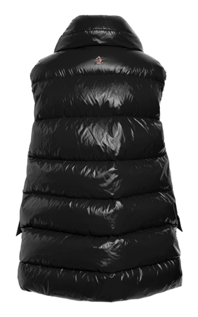 Shop Moncler Myra Oversized Quilted Shell Down Vest In Black