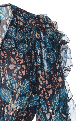 Ulla Johnson Natalia Floral-print Silk And Lurex-blend Mini Dress In ...