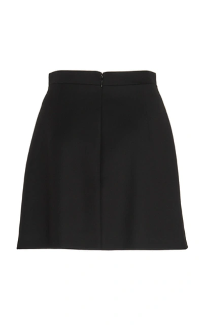 Shop Andrew Gn Virgin Wool A-line Skirt In Black