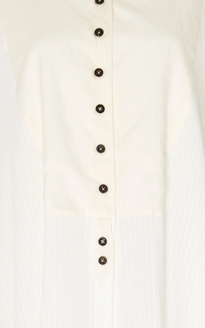 Shop Ann Demeulemeester Oversized Cotton-poplin Shirt Dress In White