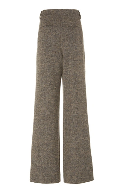 Shop Vince Bouclé Wide-leg Pants In Grey