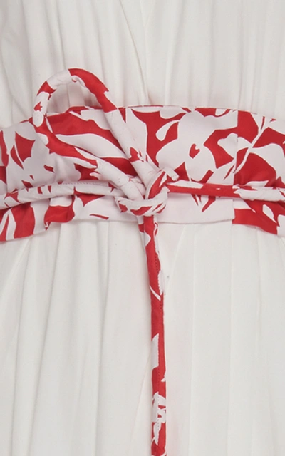 Shop Rosie Assoulin Belted Cotton-poplin Shirt Dress In White