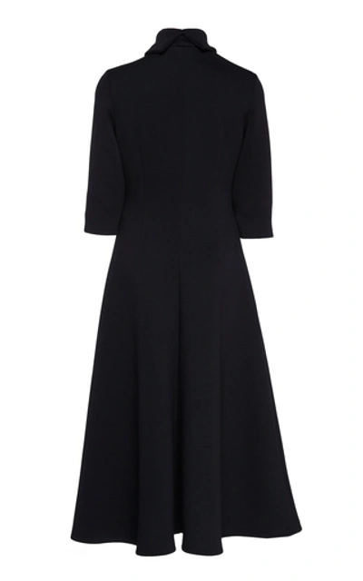 Shop Beaufille Bourgeois A-line Crepe Midi Dress In Black