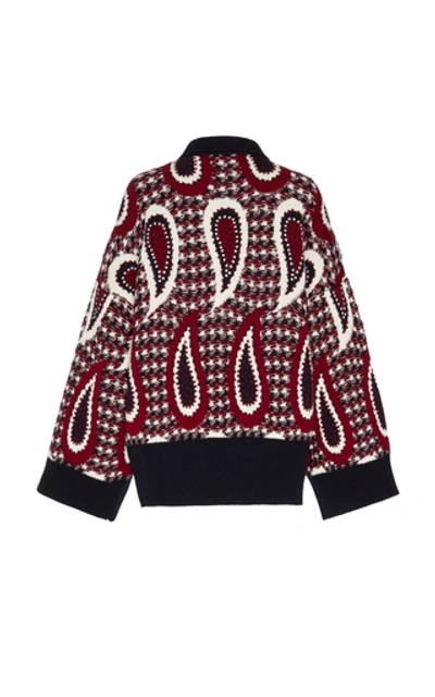 Shop Jw Anderson Merino Wool Paisley Sweater In Red