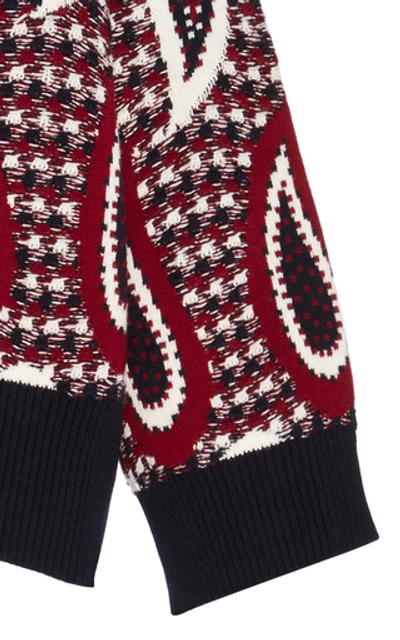 Shop Jw Anderson Merino Wool Paisley Sweater In Red