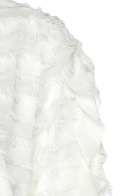 Shop Anais Jourden Confetti Ruffled Lace Button-down Shirt In White