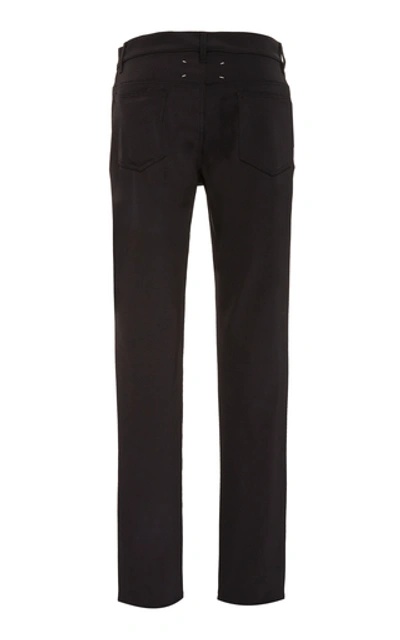 Shop Maison Margiela Crepe Skinny Pants In Black