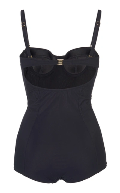 Shop Dolce & Gabbana Cutout Underwired Swimsuit In Black