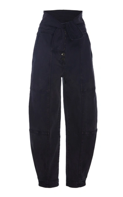 Shop Ulla Johnson Storm Stretch High-rise Straight-leg Jeans In Black