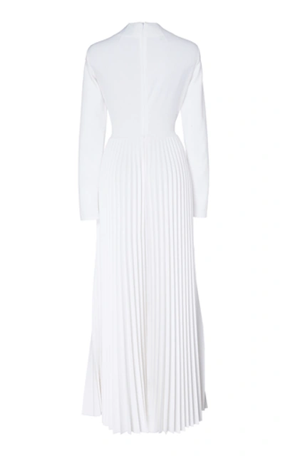 Shop A.w.a.k.e. Cutout Plissé Maxi Dress In White