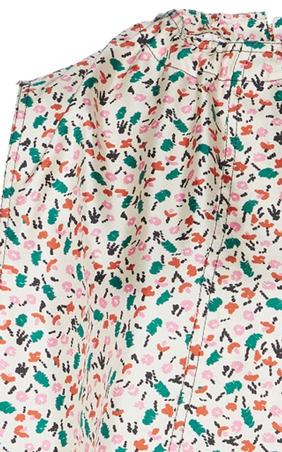 Shop Marni Micro Floral Print Silk Blouse