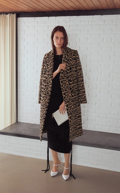 Shop By Malene Birger Belloa Spotted Wool Coat In Animal