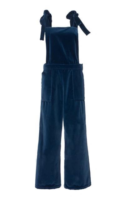 Shop Alix Of Bohemia Limited Edition Olivia Cotton Velvet Overalls In Navy