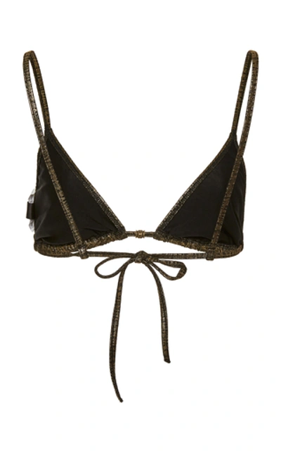 Shop Marie France Van Damme Metallic Bikini Set In Gold