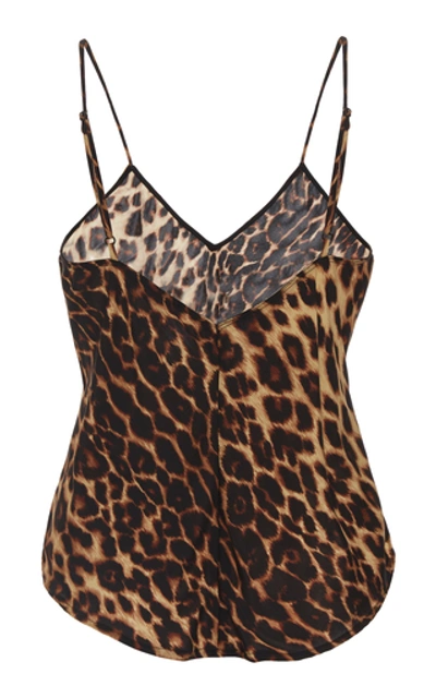 Shop A.l.c Nash Leopard-print Silk-blend Tank Top In Animal