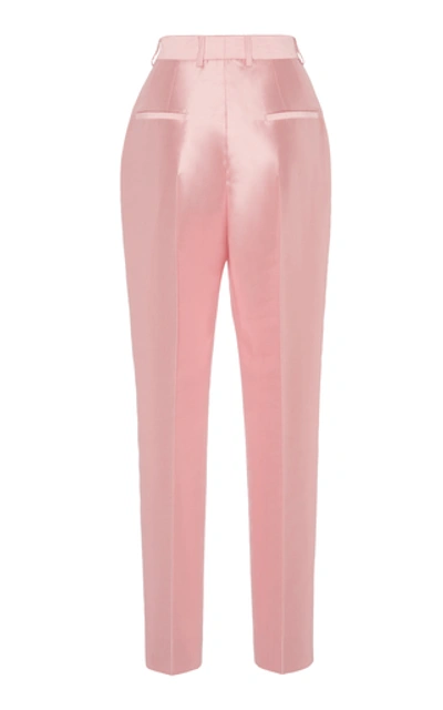 Shop Dolce & Gabbana Silk-satin Pants In Pink