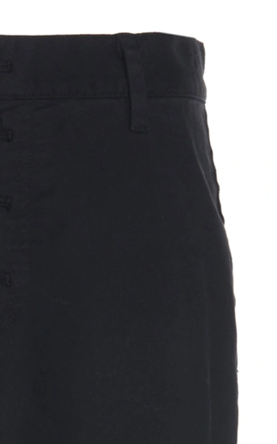 Shop Nili Lotan Athens Stretch-cotton Flared Pants In Black