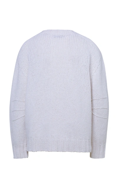 Shop Dorothee Schumacher Heavenly Touch Cashmere Pullover Sweater In White