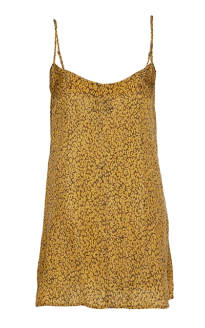 Shop Anemone Leopard-printed Mini Slip Dress