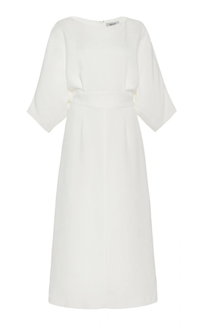 Shop Rachel Comey Lyss Pleated Crepe Midi Dress In White