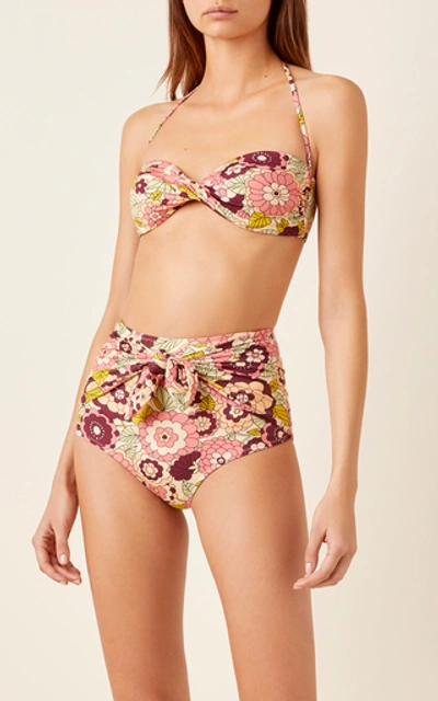 Shop Dodo Bar Or Women's Kayla Floral-print Halter Bikini Top