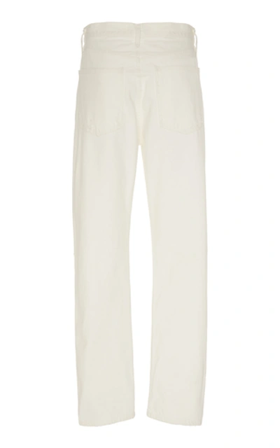 Shop Agolde 90's Rigid Mid-rise Loose-fit Jeans In White
