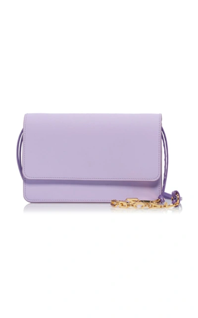 Shop Jacquemus Le Sac Riviera Leather Bag  In Purple