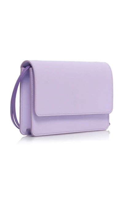 Shop Jacquemus Le Sac Riviera Leather Bag  In Purple