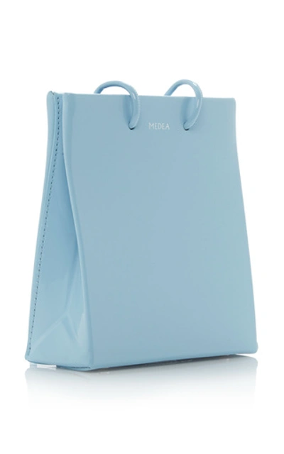 Shop Medea Short Vinyl Shoulder Bag In Blue