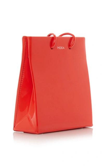 Shop Medea Short Vinyl Shoulder Bag In Red