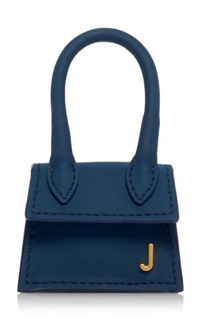 Shop Jacquemus Le Chiquiti Leather Bag In Navy