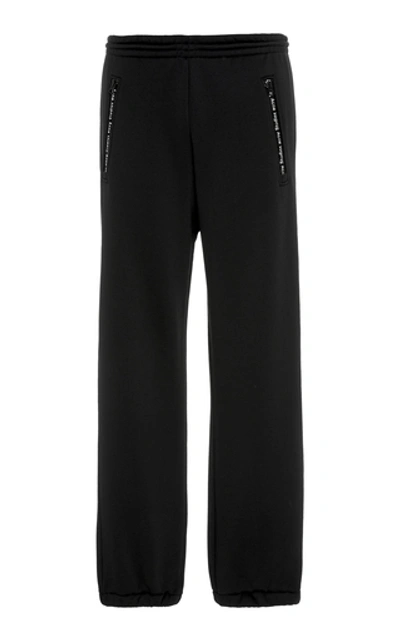 Shop Acne Studios Tech Logo Cotton-blend Trousers In Black