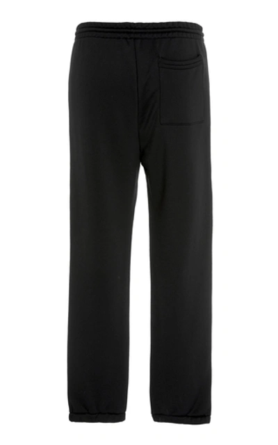 Shop Acne Studios Tech Logo Cotton-blend Trousers In Black
