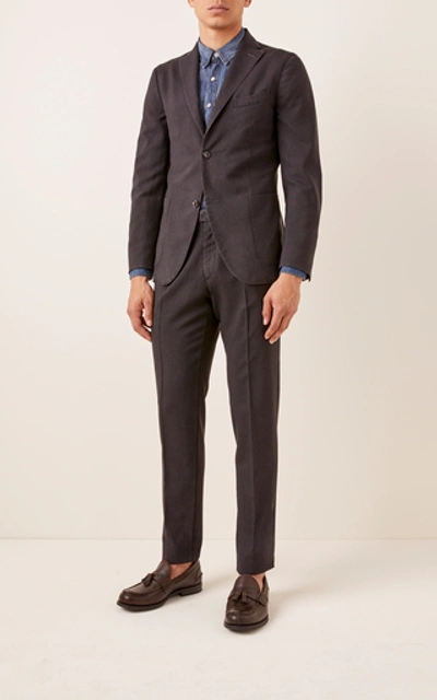 Shop Boglioli Slim-fit Virgin Wool Suit In Grey