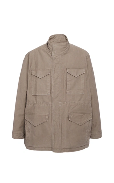Shop Fear Of God M65 Cotton Military Jacket In Grey