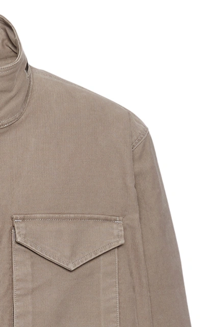 Shop Fear Of God M65 Cotton Military Jacket In Grey