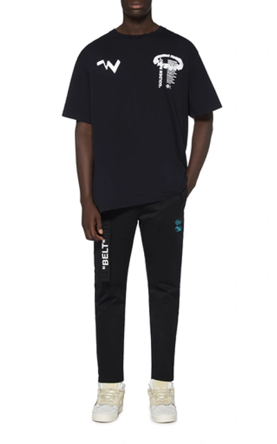 Shop Off-white Cotton Slim-fit Chino Pants In Black