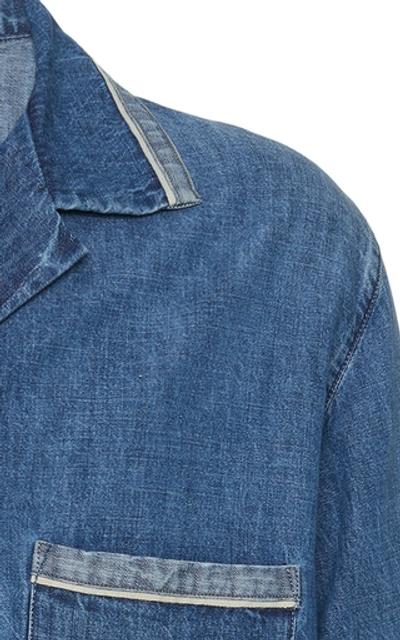 Shop Maison Margiela Denim Shirt Jacket In Blue