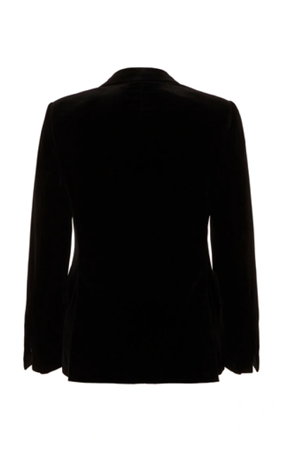 Shop Ralph Lauren Classic Velvet Blazer In Black