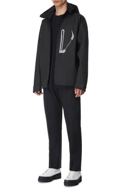 Shop Givenchy Logo Zip-front Jacket In Black