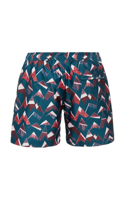 Shop Thorsun Peaks Printed Swim Shorts In Navy