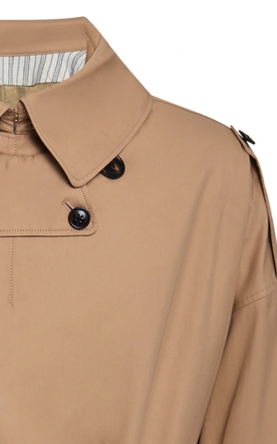 Shop Visvim Dashiell Cotton-canvas Trench Coat In Neutral