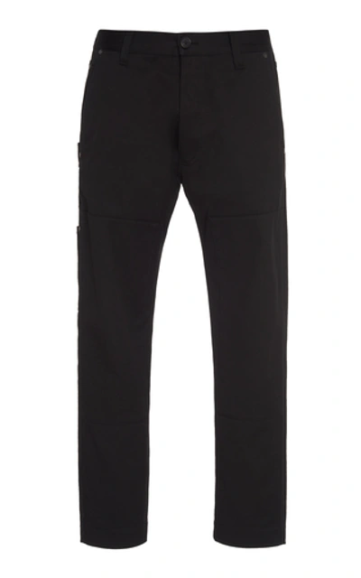 Shop Prada Cotton-twill Cargo Pants In Black