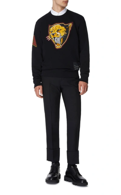 Shop Givenchy Tiger-patch Cotton Sweatshirt In Black