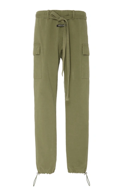 Shop Fear Of God Jiujitsu Cotton-canvas Straight-leg Pants In Green