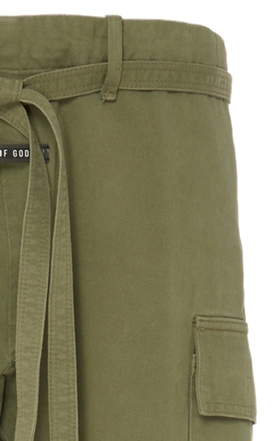 Shop Fear Of God Jiujitsu Cotton-canvas Straight-leg Pants In Green