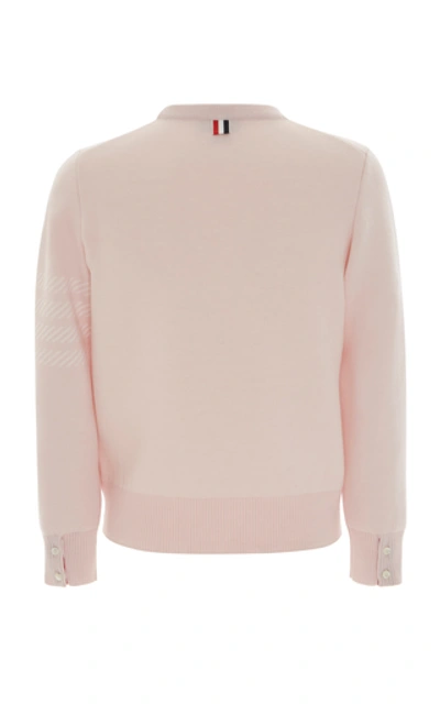 Shop Thom Browne Dolphin Intarsia-knit Merino Wool Sweater In Pink