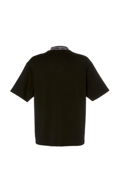 Shop Acne Studios Logo Jersey T-shirt In Black